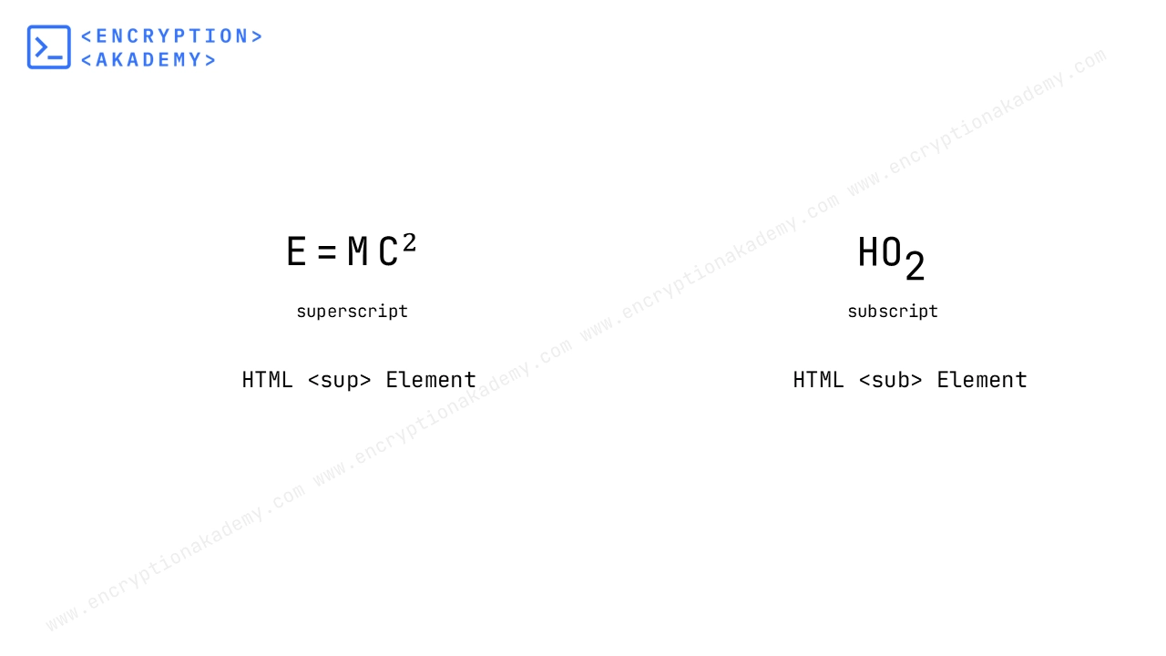 subscript & superscript